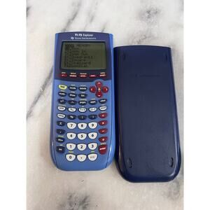 Texas Instruments TI-73 Explorer Graphing Calculator Tested Working Blue Cover